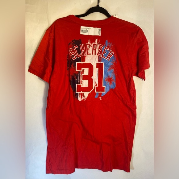 NWT Majestic 2019 Washington Nationals MLB Spring Training Scherzer #31 T-Shirt - Picture 3 of 8